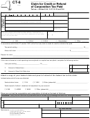 Form Ct-8 - Claim For Credit Or Refund Of Corporation Tax Paid
