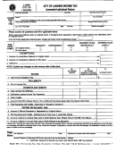 Form L-1040x - Amended Individual Return - City Of Lansing