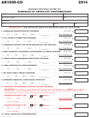 Form Ar1000-Co - Individual Income Tax - Schedule Of Check-Off Contributions - 2014 Printable pdf