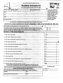 Form St-100.4 - Quarterly Schedule Nj For Use By Vendors Located In New York State - Summary Of New Jersey Taxes Due -