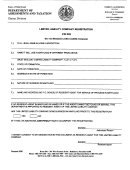 Limited Liability Company Registration - State Of Maryland