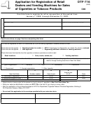 Form Dtf-716 - Application For Registration Of Retail Dealers And Vending Machines For Sales Of Cigarettes Or Tobacco Products - 1999