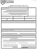Form 24 - Application For Extension Of Time To File Ohio Estate Tax Return