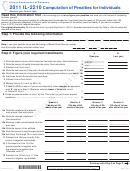 Form Il-2210 Draft - Computation Of Penalties For Individuals - 2011