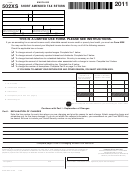 Form 502xs - Maryland Short Amended Tax Return - 2011