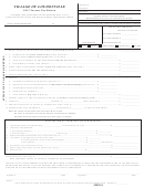 2012 Income Tax Return Form - Village Of Loudonville Printable pdf