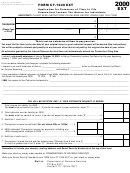 Form Ct-1040 Ext - Application For Extension Of Time To File Connecticut Income Tax Return For Individuals - 2000