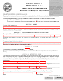 Articles Of Incorporation For Business And Nonprofit Corporations - Minnesota Secretary Of State