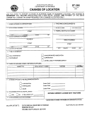 Form St-395 - Change Of Location - South Carolina Department Of Revenue