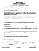 Form Pllc-02 - Articles Of Organization For A Professional Limited Liability Company - North Carolina Secretary Of State