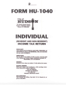 Form Hu-1040 - Individual (resident And Non-resident) Income Tax Return Instructions