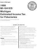 Form Mi-1041es - Michigan Estimated Income Tax For Fiduciaries - 1999