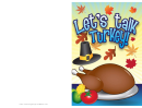 Thanksgiving Talk Turkey Invitation Template