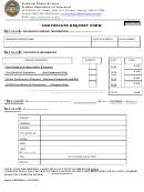 Form E-certreq - Certificate Request Form