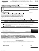 Arizona Form 120ext - Application For Automatic Extension Of Time To File Corporation, Partnership, And Exempt Organization Returns - 2002