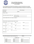 Vacation Check Request Form - Cheswold Police Department