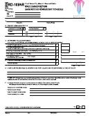 Form Rd-109nr - Wage Earner Return Earnings Tax Nonresident Schedule