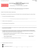 Form Fllc-1 - Application For Certificate Of Authority