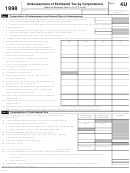 Fillable Form 4u - Underpayment Of Estimated Tax By Corporations - 1998 Printable pdf
