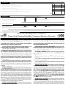 Form 65 - Partnership/limited Liability Company Return Of Income - 1999