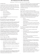 Montana Form Nol Instructions - Montana Net Operating Loss (nol) And Federal Nol - 2011