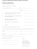 Village Of Brewster Business Income Tax Return Form - Income Tax Department - Ohio