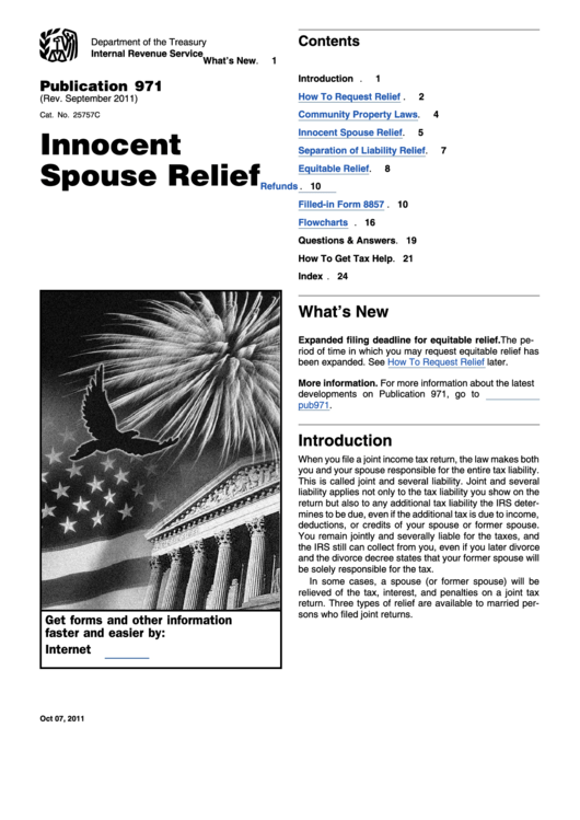 Publication 971 - Innocent Spouse Relief - Internal Revenue Service Printable pdf