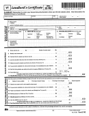 Form Lc-142 - Landloed's Certificate
