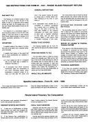1999 Instructions For Form Ri-1041 - Rhode Island Fiduciary Return