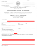 Form Dsss 18 - Application For An Individual Mooring Permit - 1999