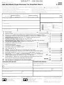 Form C-8044 Draft - Michigan Single Business Tax Simplified Return - 2006