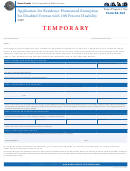 Form 50-764 - Application For Residence Homestead Exemption For Disabled Veteran With 100 Percent Disability - 2009