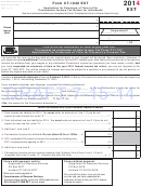 Form Ct-1040 Ext Draft - Application For Extension Of Time To File Connecticut Income Tax Return For Individuals - 2014
