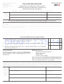 Form 207/207 Hcc Ext Draft - Application For Extension Of Time To File Domestic Insurance Premiums Tax Return Or Health Care Center Tax Return - 2014