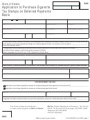 Form 0405-623 - Application To Purchase Cigarette Tax Stamps On Deferred Payments Basis