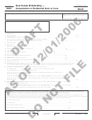 California Form 593-e Draft - Real Estate Withholding - Computation Of Estimated Gain Or Loss - 2007