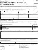 Form 0405-520 - State Of Alaska Cigarette And Tobacco Products Tax License Application
