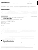 Change Of Tax Account Information Form - City Of Huntsville Finance Department