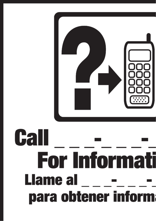 Call For Information Sign Template