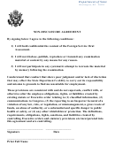 Non-disclosure Agreement - District Of Columbia Department Of State