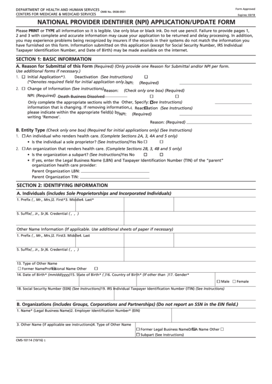 fillable-form-cms-10114-national-provider-identifier-npi-application-update-form-printable