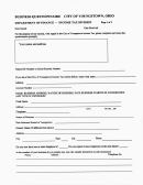 Business Questionnaire - City Of Youngstown Printable pdf