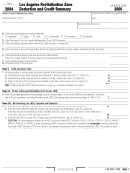 Form 3806 - Los Angeles Revitalization Zone Deduction And Credit Summary - 2004