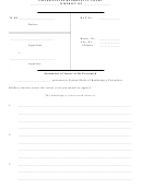 Fillable Statement Of Issues - United States Bankruptcy Court Printable pdf