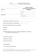 Child Custody Settlement Conference Report