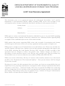 Fillable Lust Cost Recovery Agreement - Oregon Department Of Environmental Quality Printable pdf