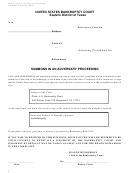 Summons In An Adversary Proceeding Printable pdf