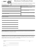 Form 285c - Disclosure Certification Form - Arizona Department Of Revenue