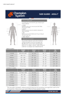 Champion System - Size Chart For Adults And Children