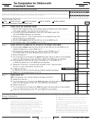 California Form 3800 - Tax Computation For Children With Investment Income- 1998